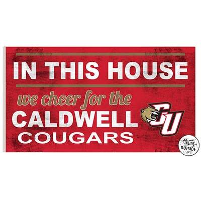Caldwell Cougars 11" x 20" Indoor/Outdoor In This House Sign