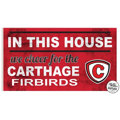 Carthage Firebirds 11" x 20" Indoor/Outdoor In This House Sign