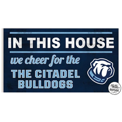Citadel Bulldogs 11" x 20" Indoor/Outdoor In This House Sign