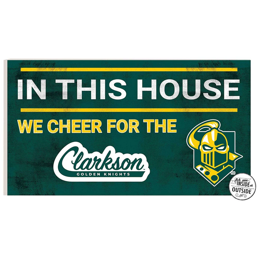 Clarkson Golden Knights 11" x 20" Indoor/Outdoor In This House Sign
