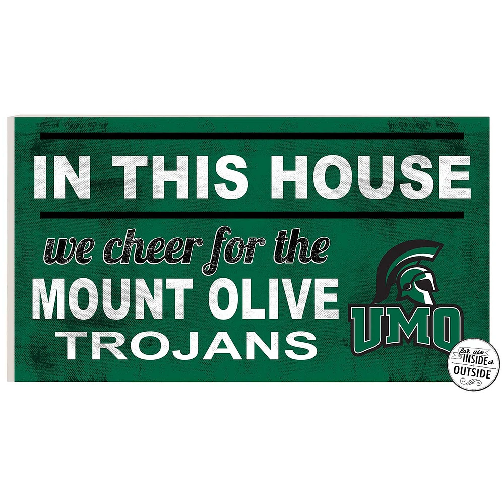 Mount Olive Trojans 11" x 20" Indoor/Outdoor In This House Sign