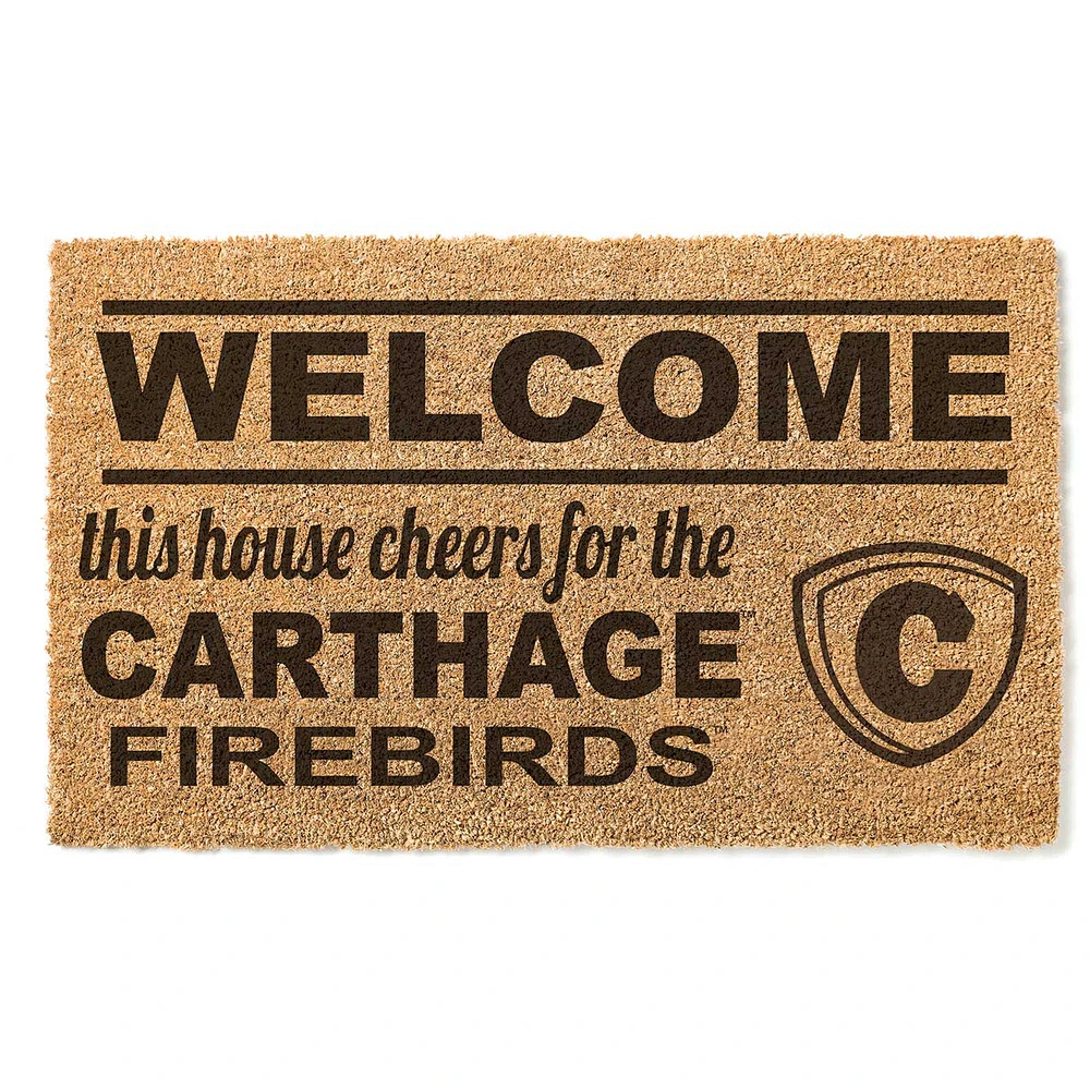 Carthage Firebirds 18" x 30" Welcome Doormat