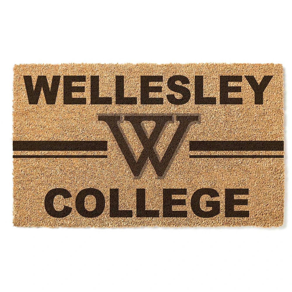 Wellesley Blue 18" x 30" Team Logo Doormat