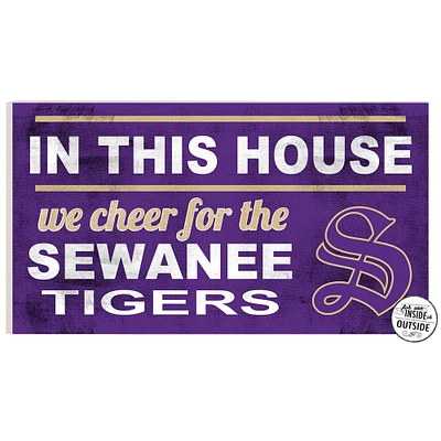 Sewanee Tigers 11" x 20" Indoor/Outdoor In This House Sign