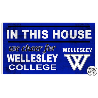 Wellesley Blue 11" x 20" Indoor/Outdoor In This House Sign