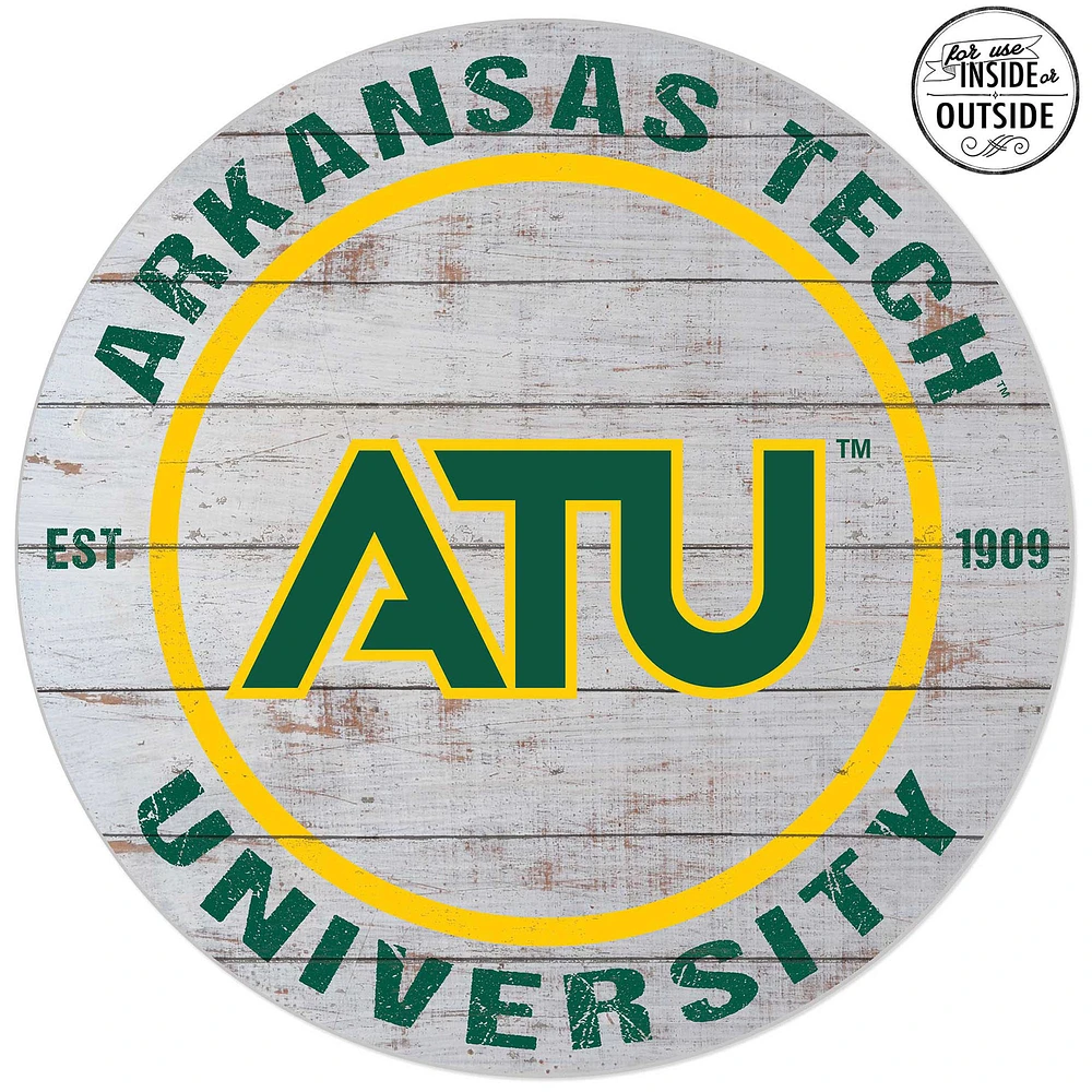 Arkansas Tech Wonder Boys 20'' Indoor/Outdoor Weathered Circle Sign