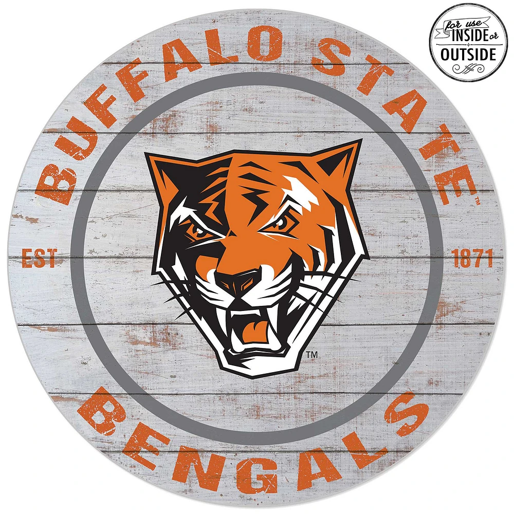 Buffalo State Bengals 20'' Indoor/Outdoor Weathered Circle Sign