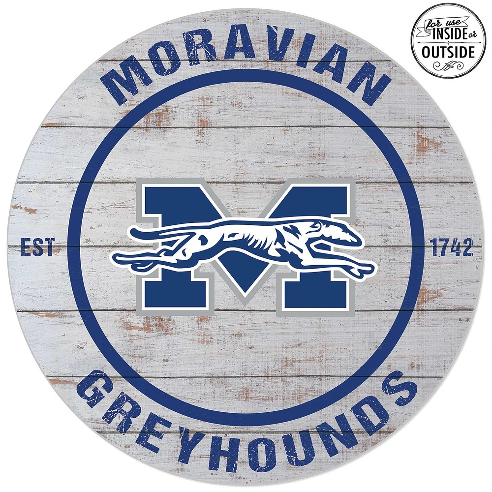 Moravian Greyhounds 20'' Indoor/Outdoor Weathered Circle Sign