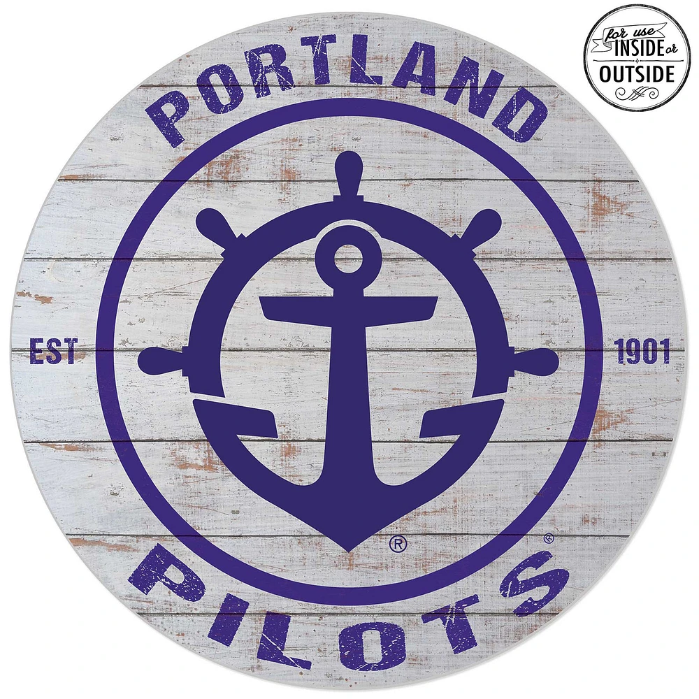 Portland Pilots 20'' Indoor/Outdoor Weathered Circle Sign