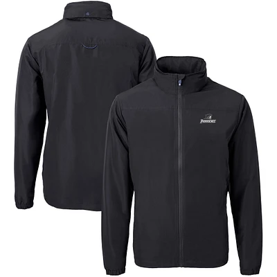 Men's Cutter & Buck Black Providence Friars Big Tall Charter Eco Knit Recycled Full-Zip Jacket