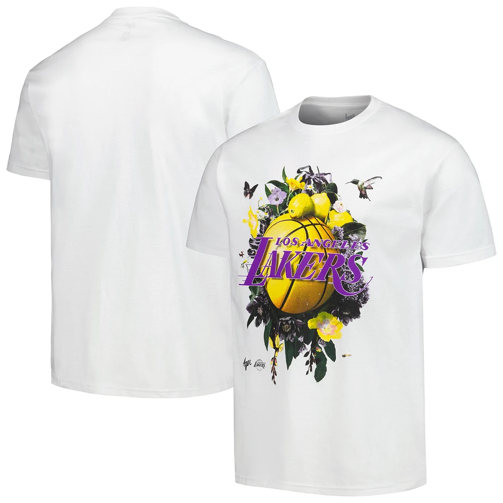 Unisex NBA x Kathy Ager White Los Angeles Lakers Identify Artist Series T-Shirt