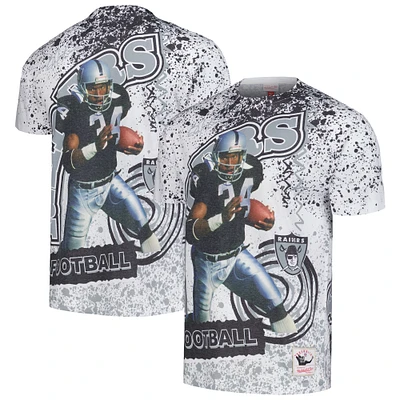 Men's Mitchell & Ness Bo Jackson White Las Vegas Raiders Retired Player Name Number Burst T-Shirt