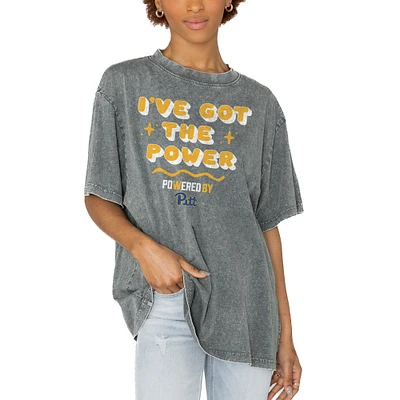 Women's Gameday Couture Gray Pitt Panthers PoweredBy Got the Power Oversized T-Shirt