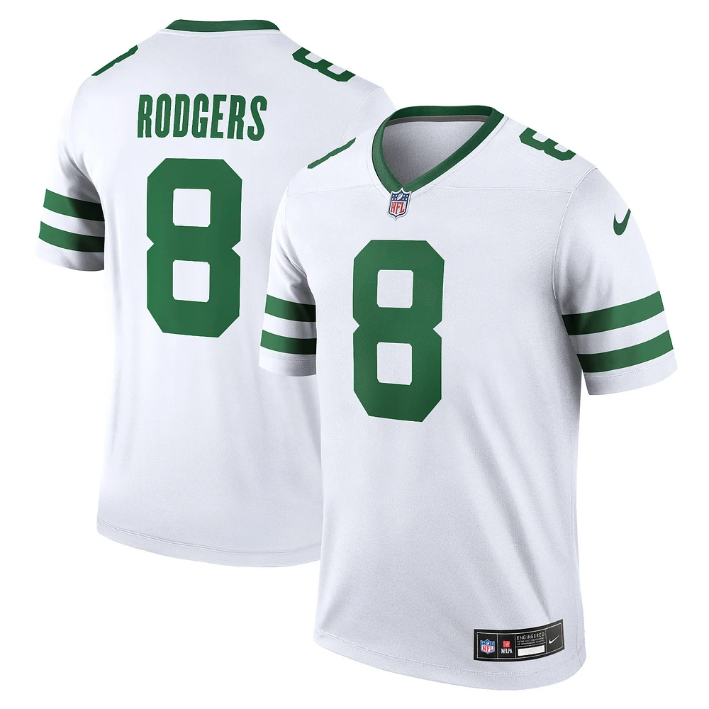 Men's Nike Aaron Rodgers White New York Jets Legend Player Performance Top