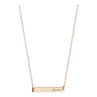 Women's Kyle Cavan Gold Florida A&M Rattlers Horizontal Bar Necklace