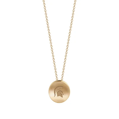 Women's Kyle Cavan Gold Michigan State Spartans Logo Necklace