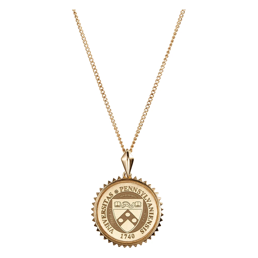 Women's Kyle Cavan Gold Pennsylvania Quakers Sunburst Necklace