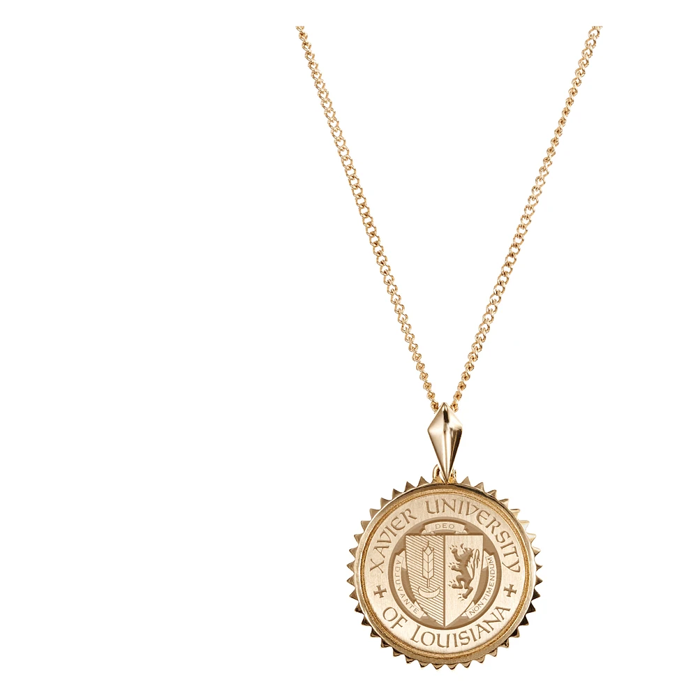Women's Kyle Cavan Gold Xavier University of Louisiana Gold Rush Sunburst Necklace