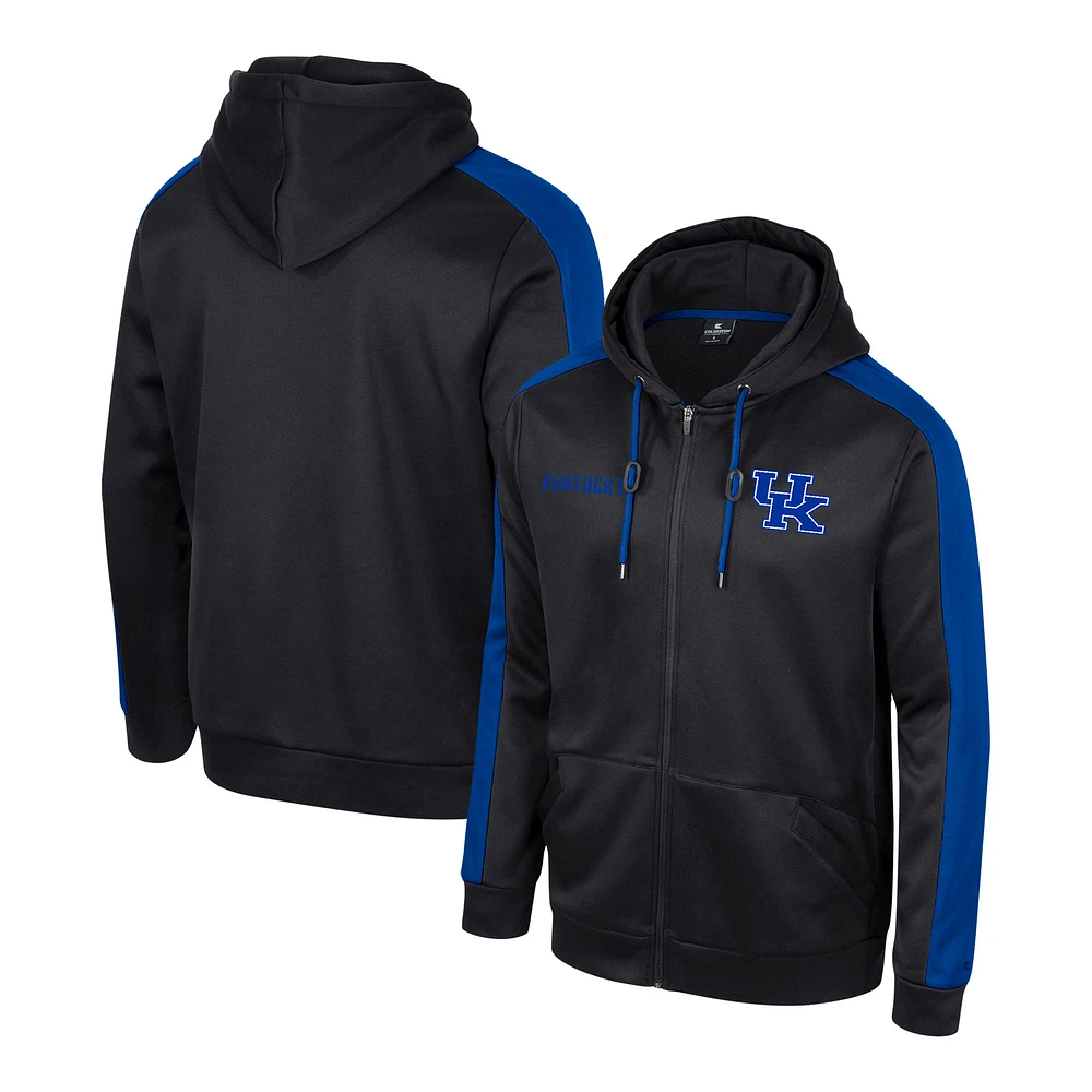 Men's Colosseum Black Kentucky Wildcats Reese Full-Zip Hoodie