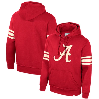 Men's Colosseum Crimson Alabama Tide Saluting Pullover Hoodie