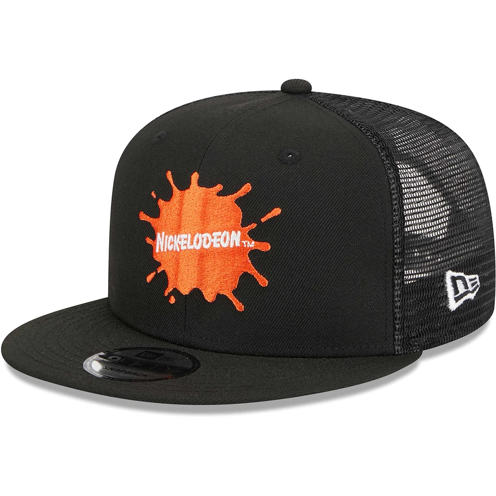 Men's New Era Black Nickelodeon Splat Trucker 9FIFTY Snapback Hat