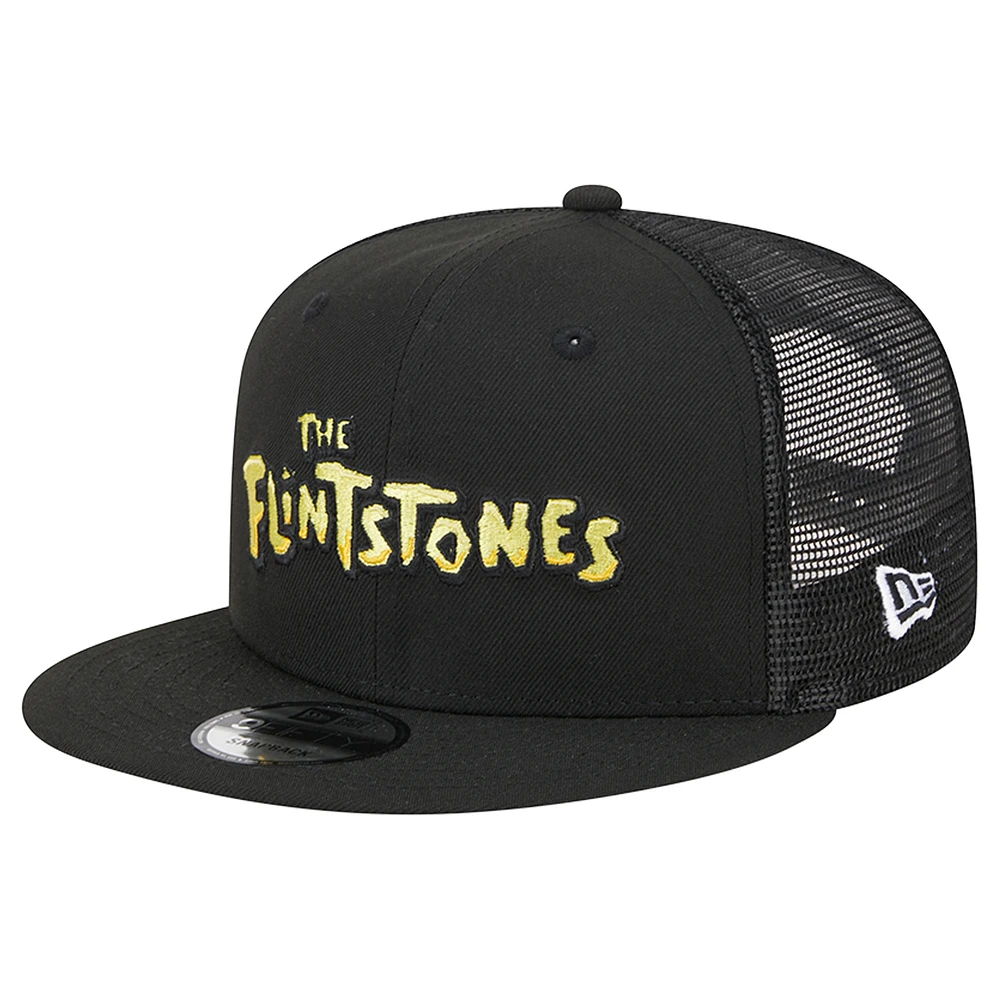 Men's New Era Black The Flintstones Trucker 9FIFTY Snapback Hat