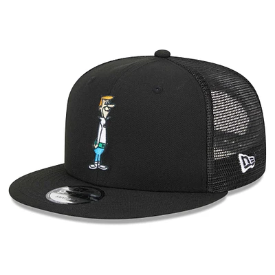Men's New Era Black The Jetsons George Jetson Trucker 9FIFTY Snapback Hat