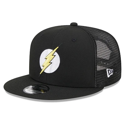 Men's New Era Black Flash Trucker 9FIFTY Snapback Hat
