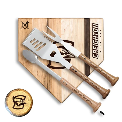 Baseball BBQ Creighton Bluejays 12'' Silver Slugger Combo Set
