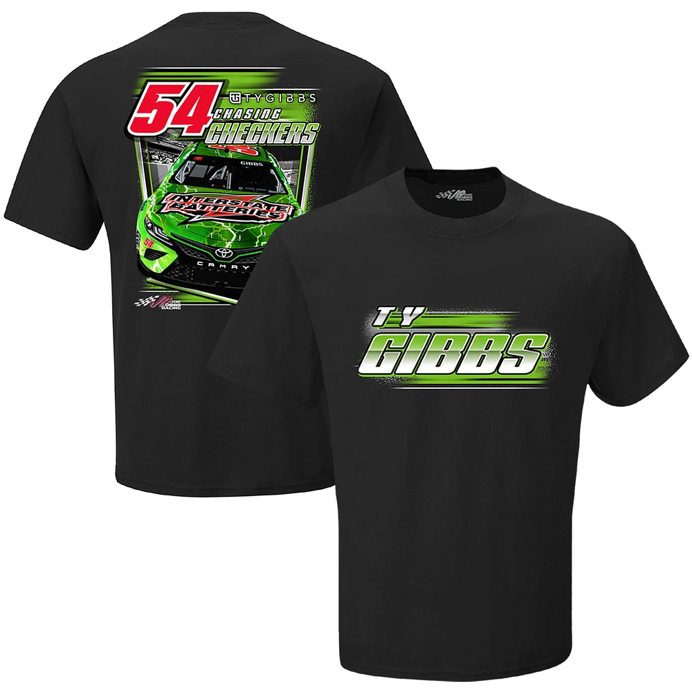 Men's Joe Gibbs Racing Team Collection Black Ty Gibbs Interstate Batteries Dominator T-Shirt