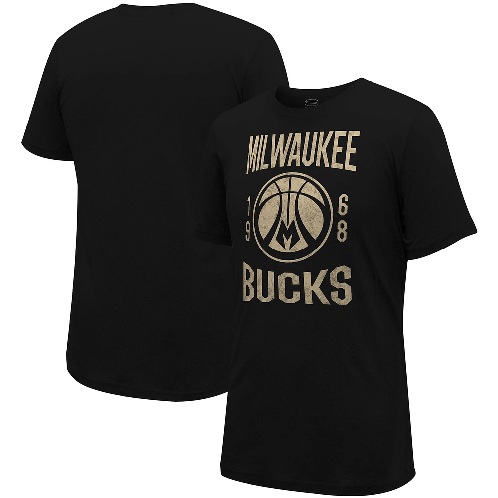 Unisex Stadium Essentials Black Milwaukee Bucks City Year T-Shirt
