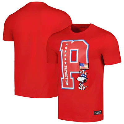 Men's Freeze Max Red Peanuts Snoopy Patriotism T-Shirt