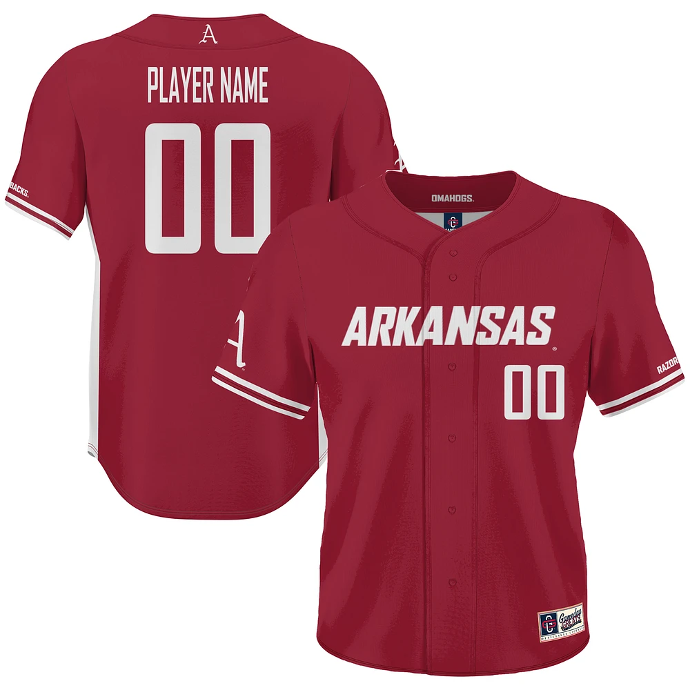 Youth GameDay Greats Cardinal Arkansas Razorbacks NIL Pick-A-Player Lightweight Baseball Jersey