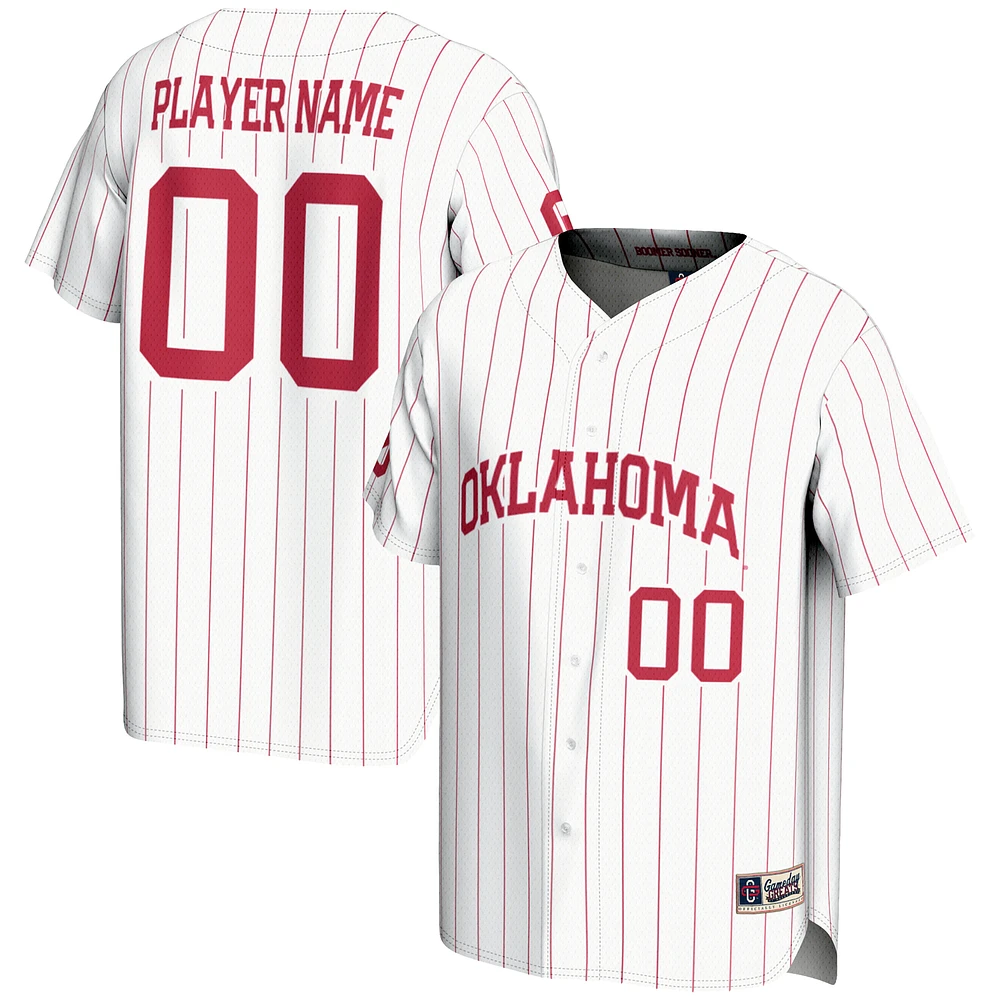Unisex GameDay Greats White Oklahoma Sooners NIL Pick-A-Player Lightweight Baseball Jersey