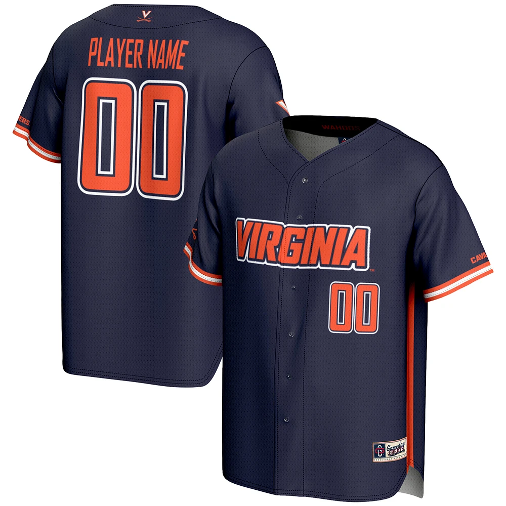 Unisex GameDay Greats Navy Virginia Cavaliers NIL Pick-A-Player Lightweight Baseball Jersey