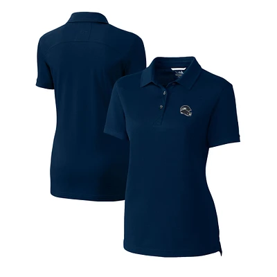 Women's Cutter & Buck College Navy Seattle Seahawks Helmet Logo Advantage DryTec Tri-Blend Pique Polo