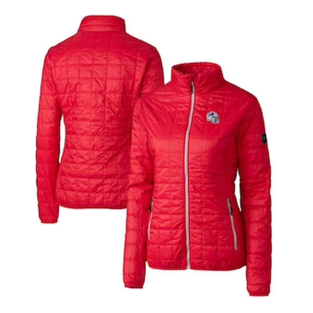 Women's Cutter & Buck Buffalo Bills Helmet Logo Rainier PrimaLoft Eco Insulated Full-Zip Puffer Jacket