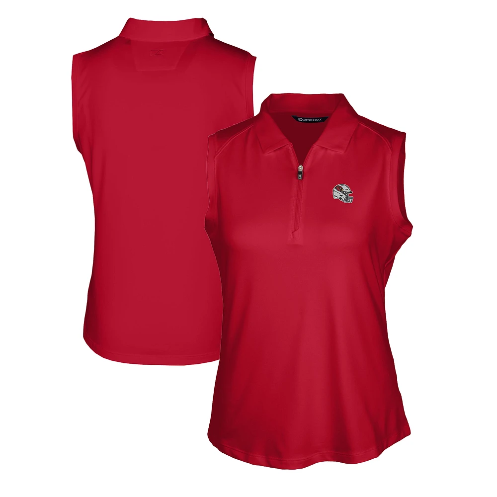 Women's Cutter & Buck Cardinal Arizona Cardinals Helmet Logo DryTec Forge Stretch Sleeveless Polo