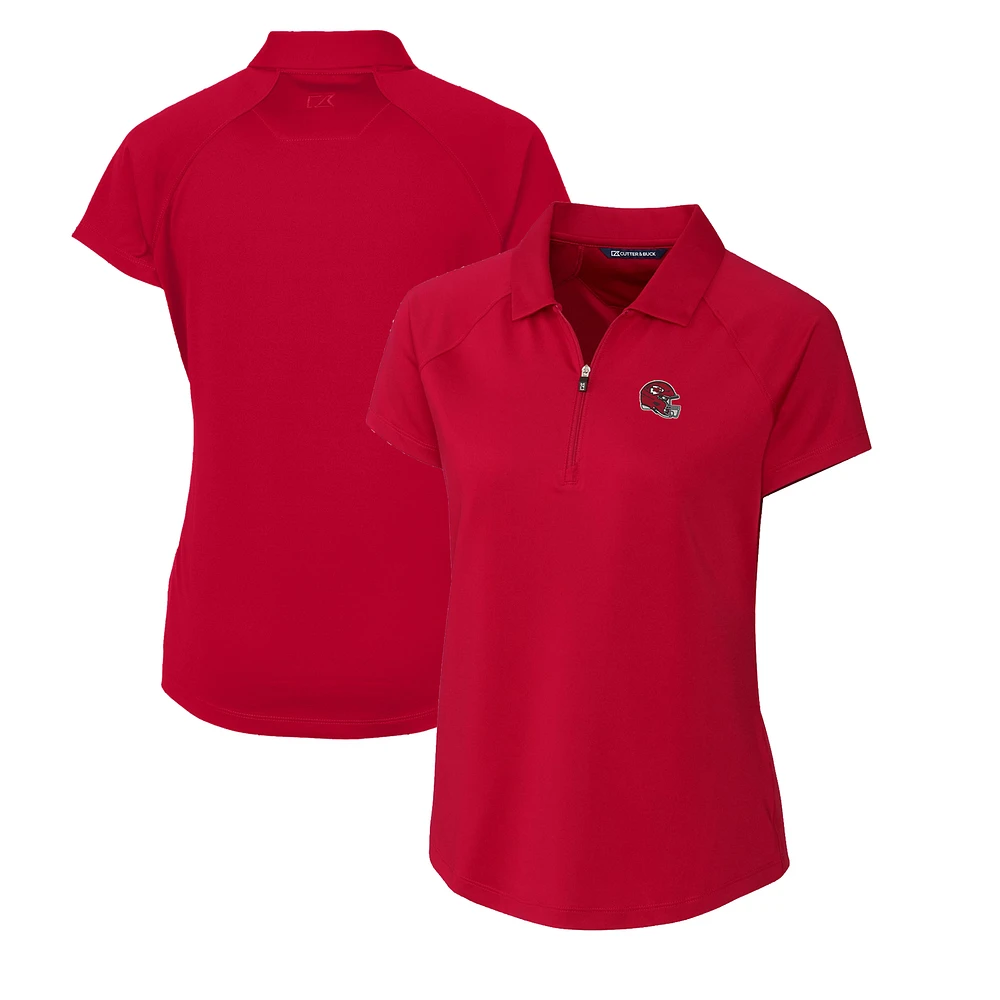 Women's Cutter & Buck Kansas City Chiefs Helmet Logo DryTec Forge Stretch Polo
