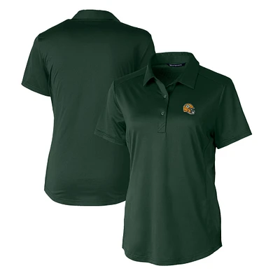 Women's Cutter & Buck Green Green Bay Packers Helmet Logo DryTec Prospect Textured Stretch Polo