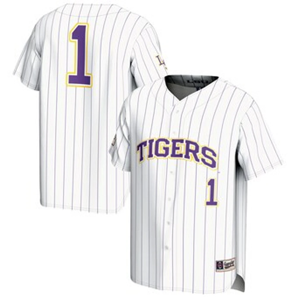 Youth GameDay Greats #1 White LSU Tigers Lightweight Baseball Jersey