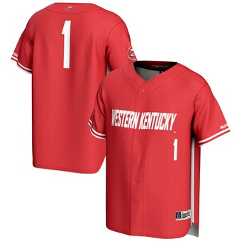 Youth GameDay Greats #1 Red Western Kentucky Hilltoppers Lightweight Baseball Jersey