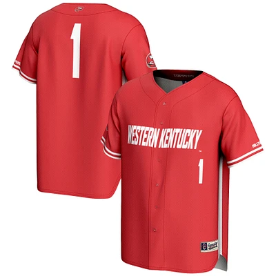 Youth GameDay Greats #1 Red Western Kentucky Hilltoppers Lightweight Baseball Jersey