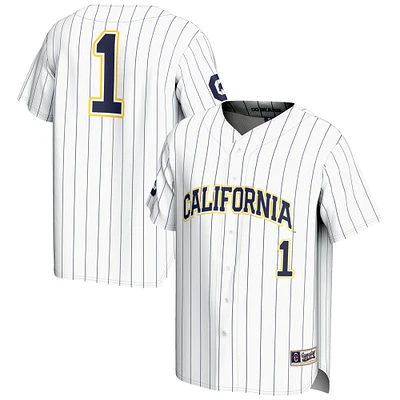 Men's GameDay Greats #1 White Cal Bears Lightweight Baseball Jersey