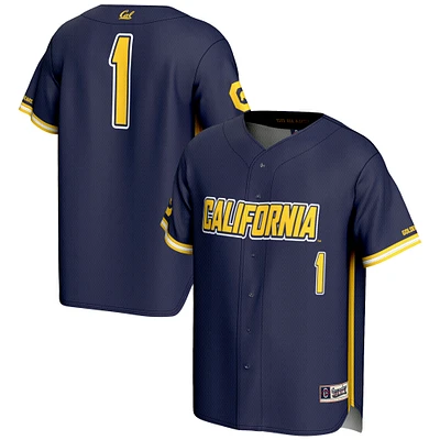 Men's GameDay Greats #1 Navy Cal Bears Lightweight Baseball Jersey