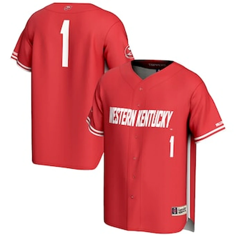 Men's GameDay Greats #1 Western Kentucky Hilltoppers Lightweight Baseball Jersey