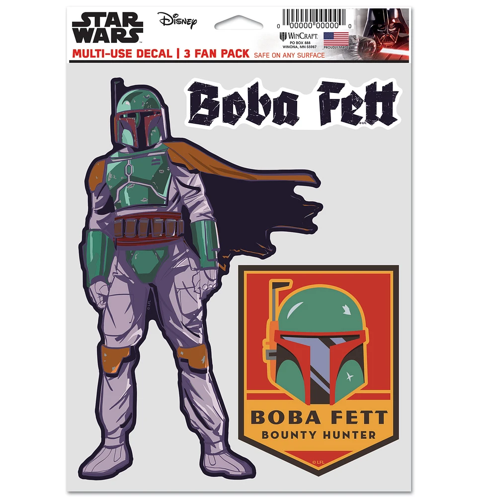 WinCraft Star Wars Boba Fett Multi-Use Decal Set