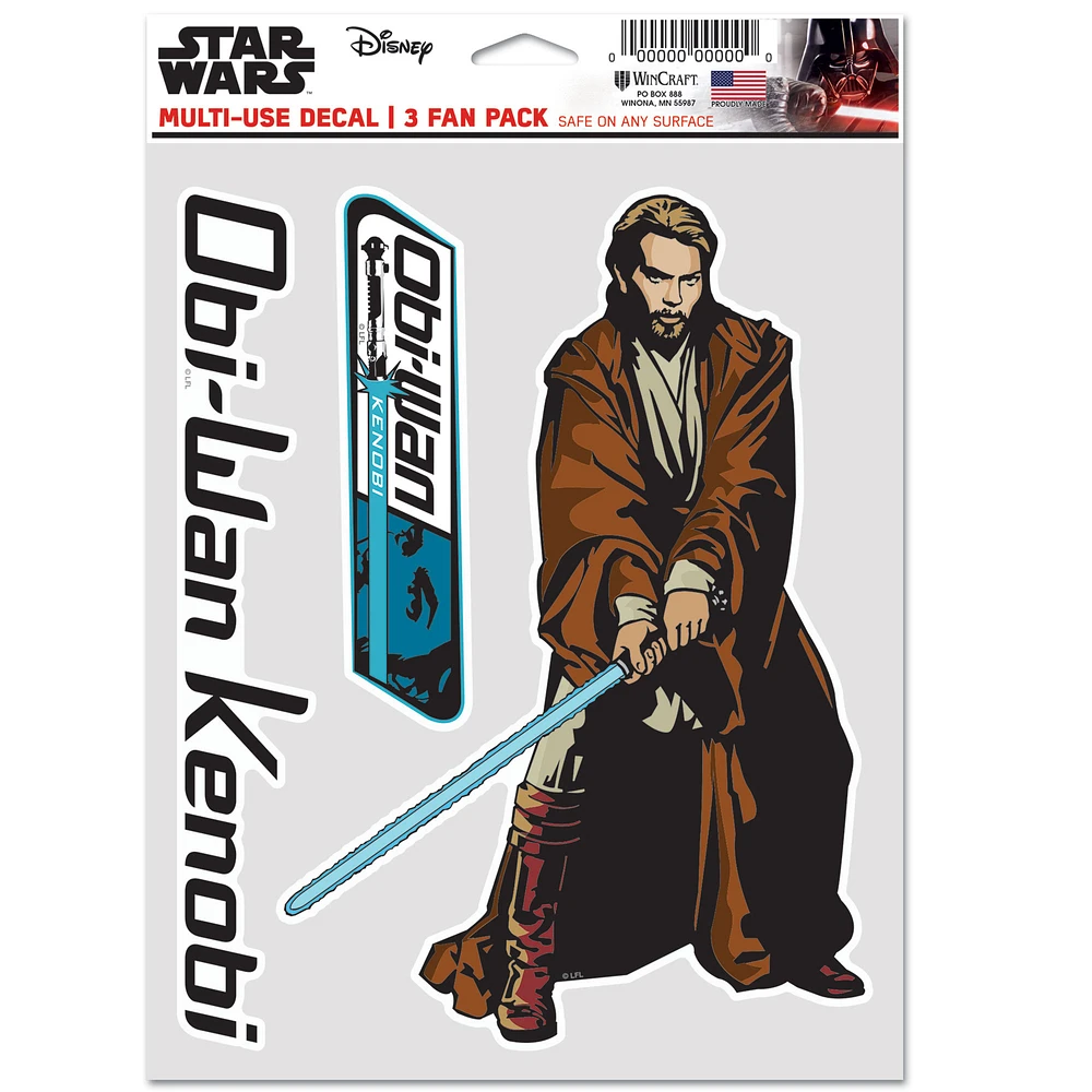 WinCraft Star Wars Obi-Wan Kenobi Multi-Use Decal Set