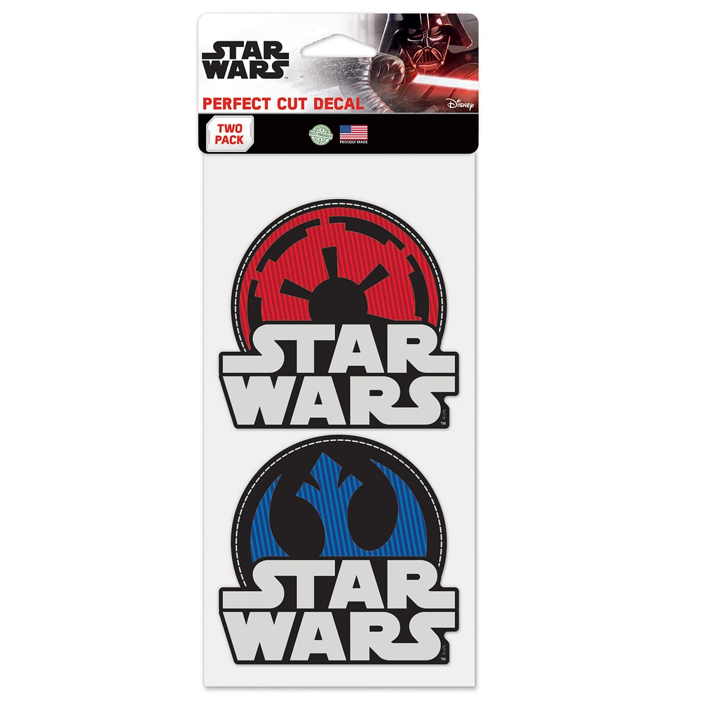 WinCraft Star Wars 2-Pack 4" x 8" Perfect Cut Decal Set