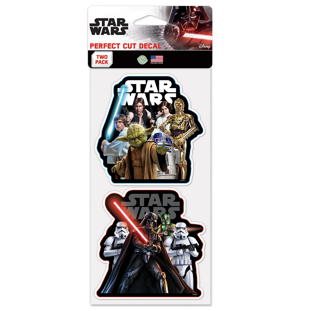 WinCraft Star Wars 2-Pack 4" x 8" Perfect Cut Decal Set